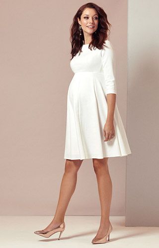Sienna Maternity Dress Short Cream - Maternity Wedding Dresses .
