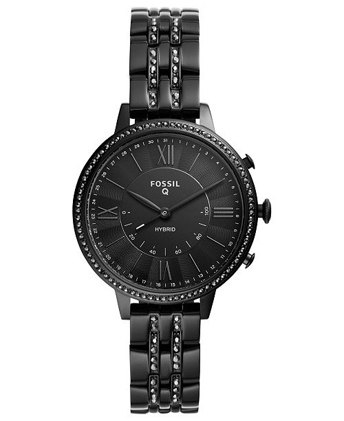 Fossil Women's Tech Jacqueline Black Stainless Steel Hybrid Smart .