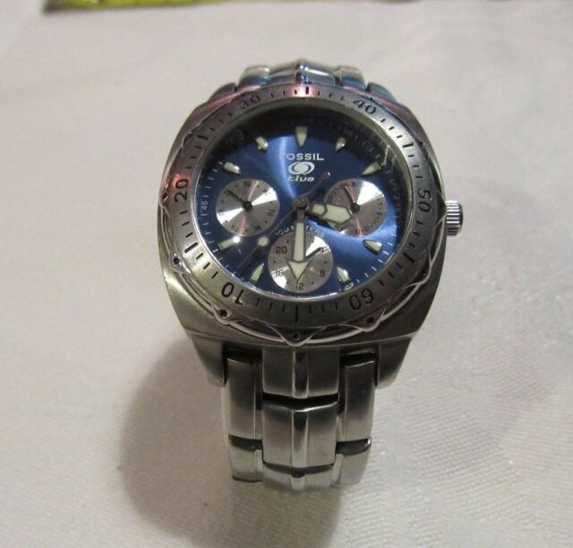Men's Fossil Blue BQ-9151 Chronograph Watch F107 for sale onli