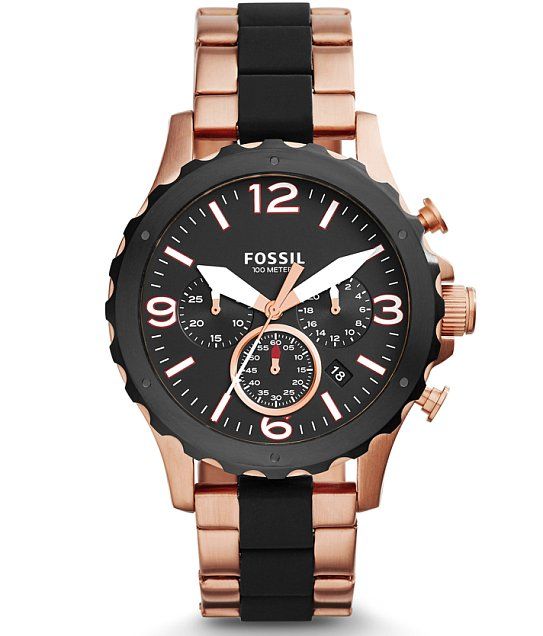 Fossil Nate Watch - Men's Watches in Rose Gold | Buckle .