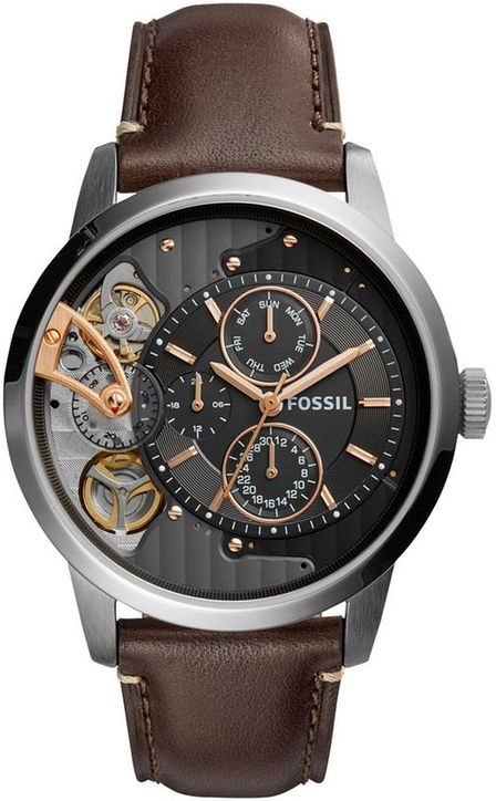 Men's Fossil Townsman Leather Strap Automatic Watch ME11