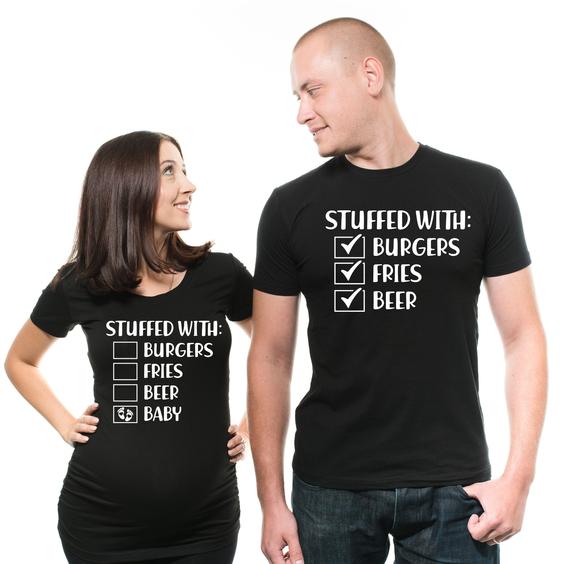Pregnancy t-shirt Couple T-shirts Funny Maternity Shirts Cute | Et