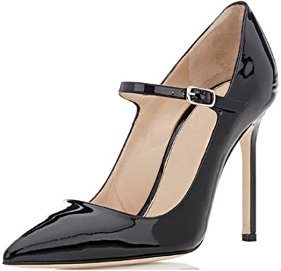 Amazon.com | Sammitop Women's Pointed Toe Mary Jane Pumps High .