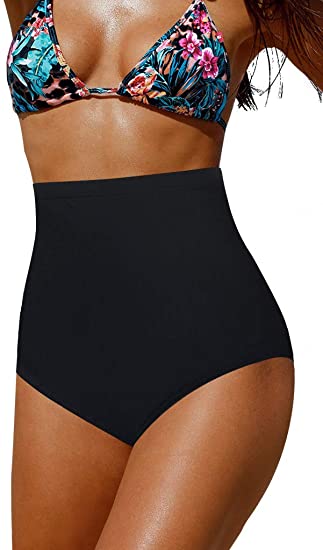 Amazon.com: Upopby Women's High Waisted Swimsuit Bikini Bottoms .