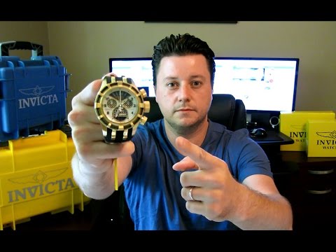 Invicta 17467 Bolt Reserve 18k Gold Plated Chronograph Watch .