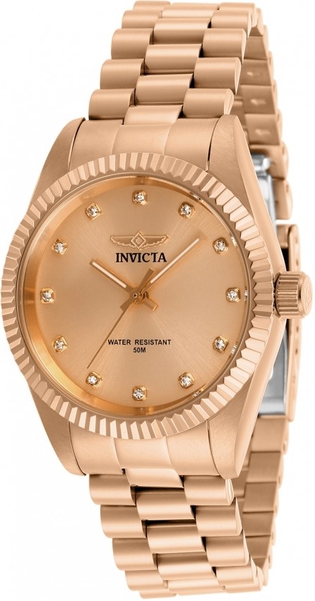 Invicta Specialty Quartz Crystal Rose Gold Dial Ladies Watch 29513 .