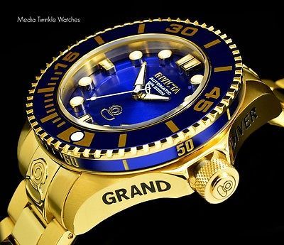 NEW Invicta 47mm Grand Diver Gen II Automatic BLUE DIAL Gold Tone .