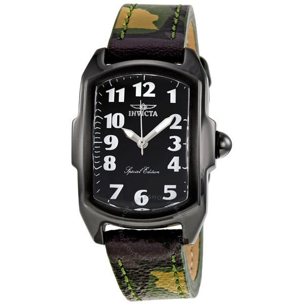 Invicta Lupah Special Edition Black Dial Camouflage Leather Ladies .