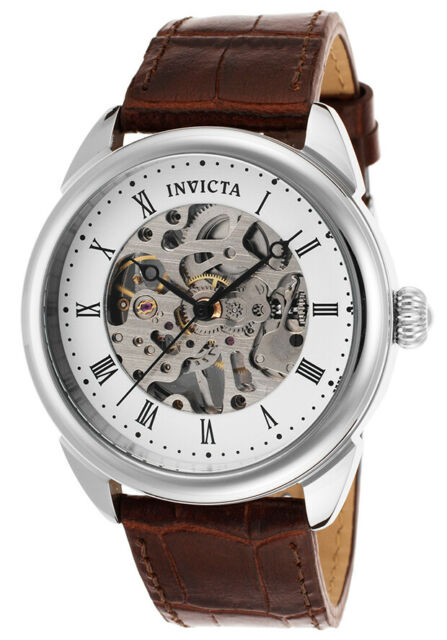 Invicta 17185 42mm Specialty Mechanical Analog Skeleton Dial Brown .