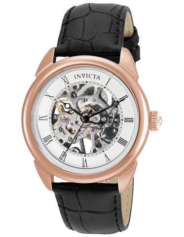 INVICTA Specialty Mens Skeleton Watch - Rose Gold-Tone - Black .