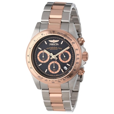 Men's Invicta Speedway Chronograph Two-Tone Watch with Black Dial .