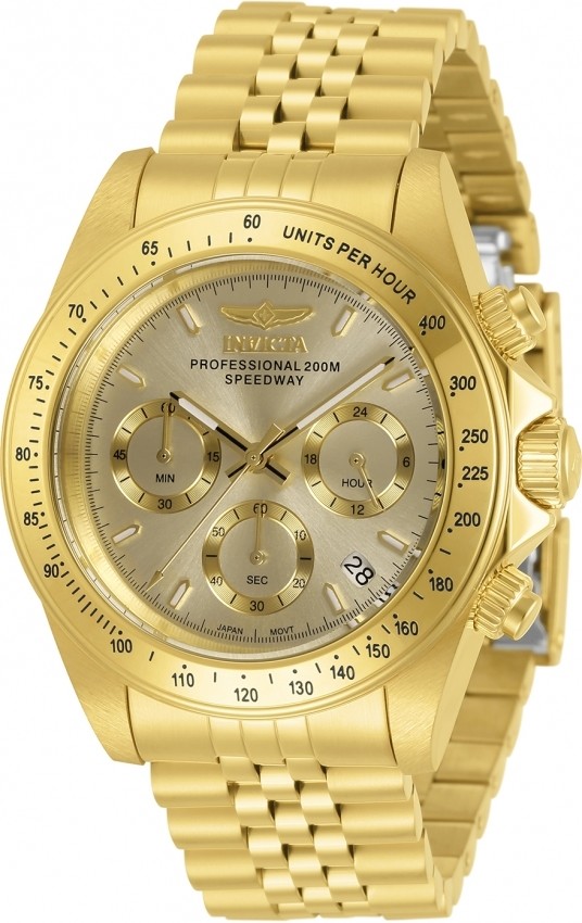 Invicta Speedway Chronograph Quartz Gold Dial Men's Watch 30997 .