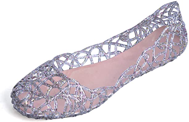 Amazon.com | Dear Time Women Flat Heel Summer Beach Jelly Shoes .