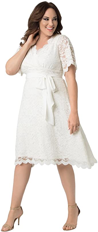 Kiyonna Women's Plus Size Graced with Love Wedding Dress at Amazon .