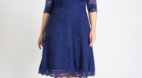 Plus Size Special Occasion Mademoiselle Lace Cocktail Dress | Kiyon