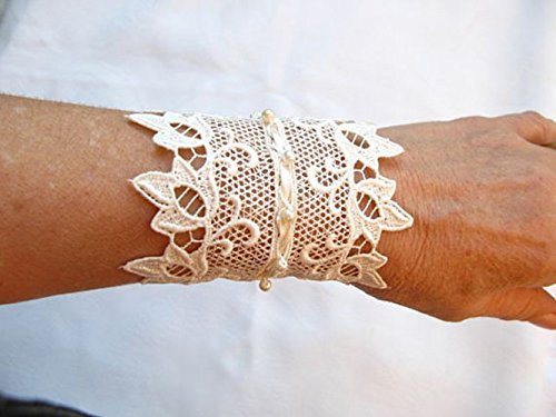 Amazon.com: OOAK---Bridal Cuff, Cuff Bracelet,Lace cuff,Lace .