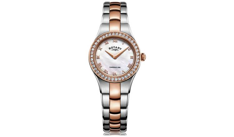 Buy Rotary Ladies Rose Two Tone Stainless Steel Watch | Womens .