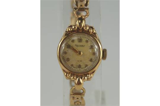 A 1930s 9ct gold ladies Rotary cocktail watch, 13.9g all