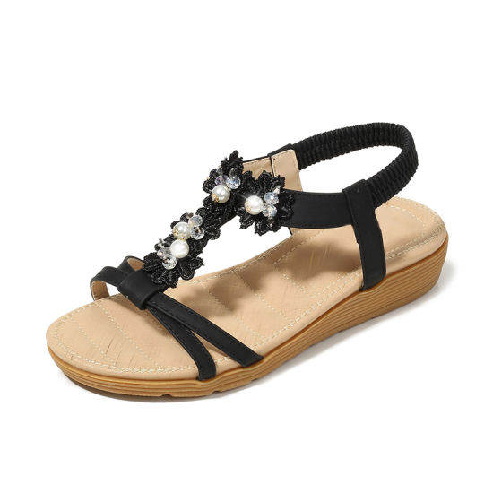 China Sandals Women Flat-Soled PU Leisure Fashion Summer Beach New .