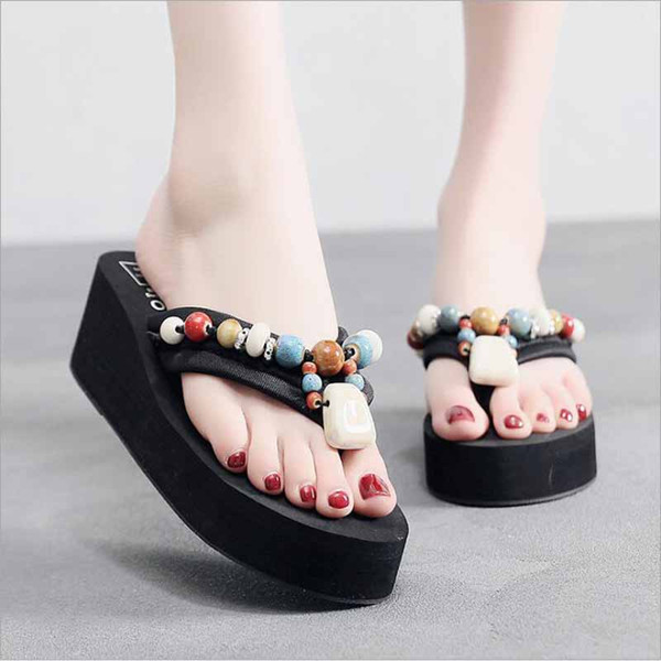 Summer Woman Shoes Platform Bath Wedge Beach High Heel For Women .