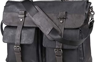 Amazon.com: Leather Messenger Bag for Men, 15.6 Inch Vintage .