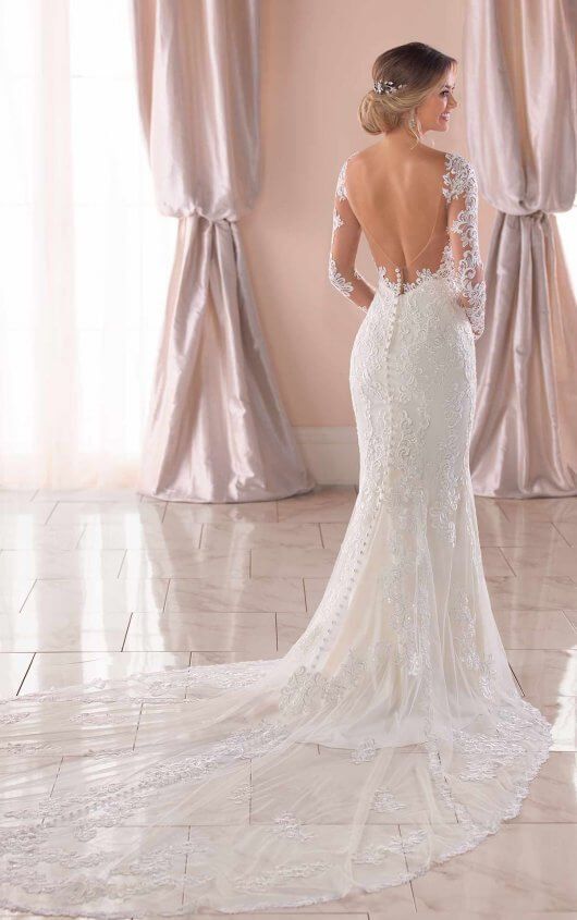 Long-Sleeved Wedding Dress with Open-Back - Stella York Wedding .