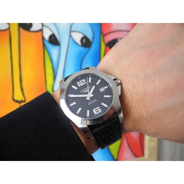 LONGINES CONQUEST 41mm BLACK DATE 300m/1000ft AUTOMATIC SPORT .