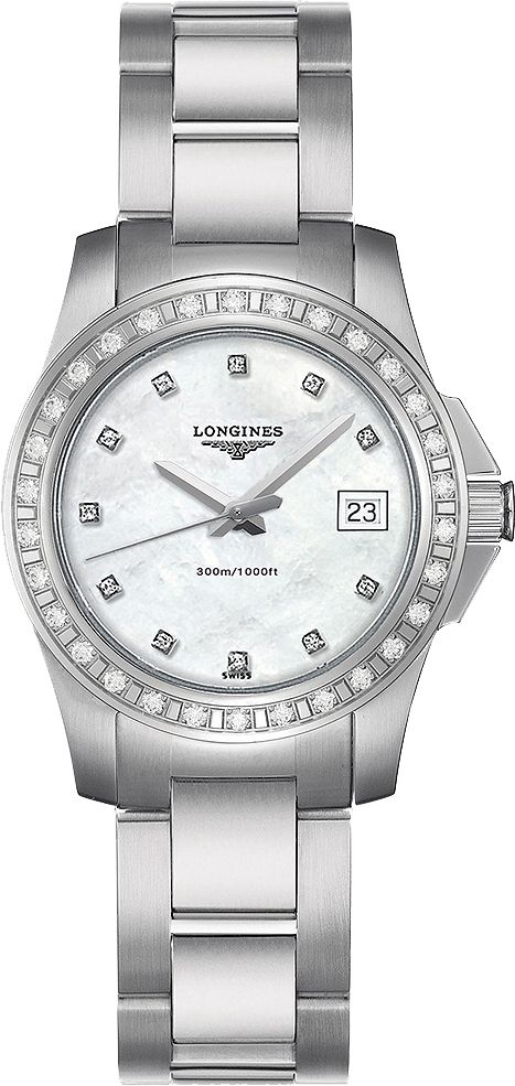 L3.258.0.88.6 Longines Conquest Pearl Diamonds Ladies Wat