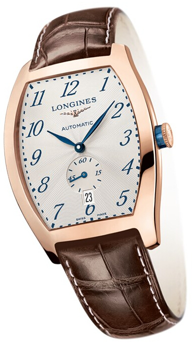 Rose Gold Longines Evidenza Fake Watches With Blue Steel Hands .