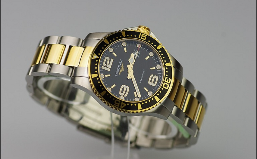 Longines Hydro Conquest ( hydroconquest ) Black Gold Watch Full .