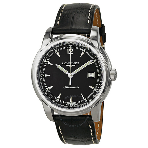 Longines Saint-Imier Automatic Black Dial Stainless Steel Black .