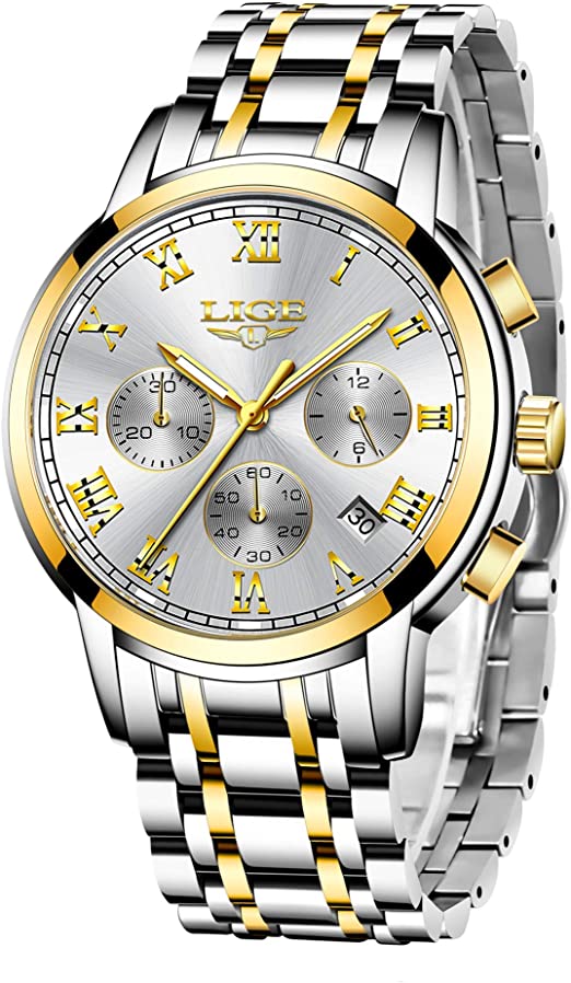 Amazon.com: Watches Mens Full Steel Quartz Analog Wrist Watch Men .