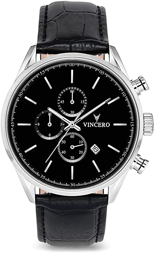 Amazon.com: Vincero Luxury Men's Chrono S Wrist Watch - Top Grain .