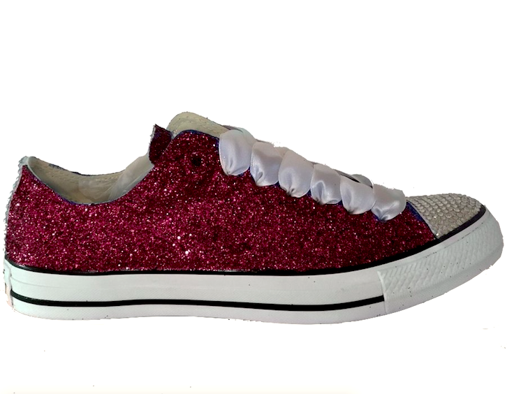 Sparkly Maroon Burgundy Glitter Converse All Star Shoes wedding .