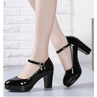 Freesia Chunky Heel Mary Jane Shoes | YesSty