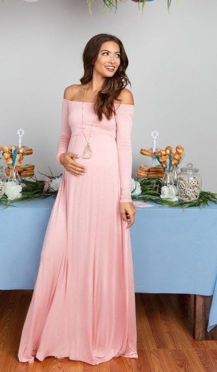 Pin on Pink Maternity Dresses | Pink Maternity Maxi Dress