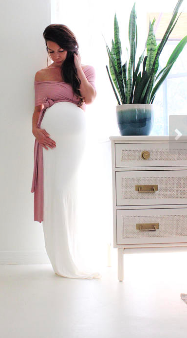 Looking for a gorgeous maternity gown for a maternity photo shoot .