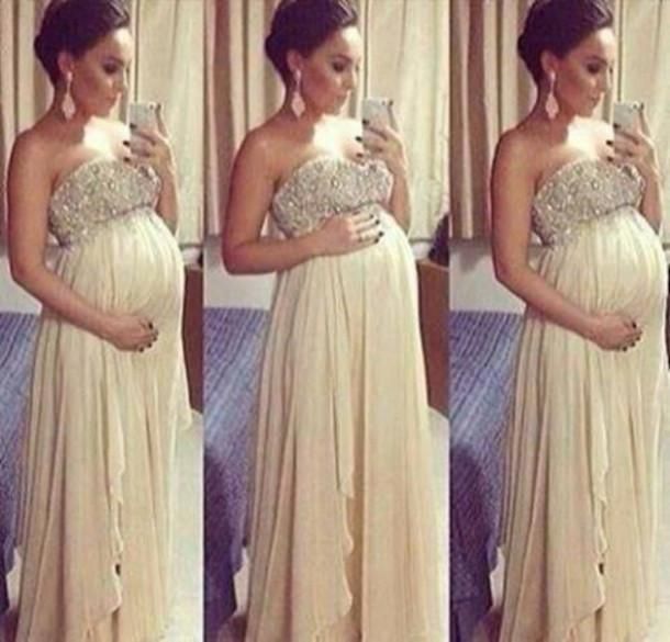 2015 Designer Bling Evening Dresses For Pregnant Woman Sweetheart .