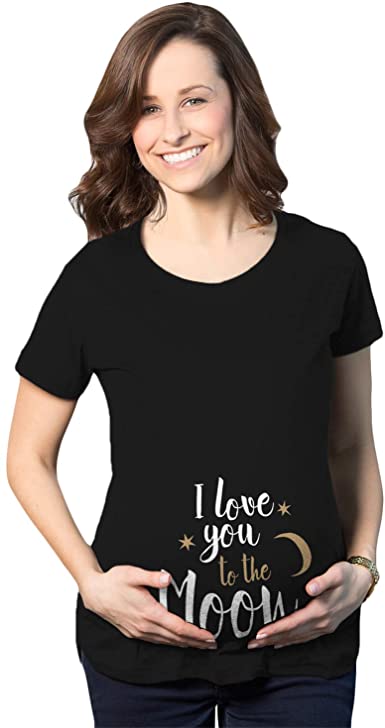 Maternity I Love You to The Moon Cute Maternity Shirts Announce .