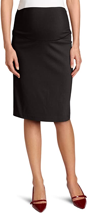Ripe Maternity Women's Maternity Suzie Pencil Skirt, Black, X .