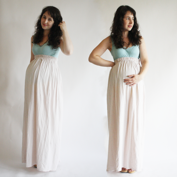 Jersey Maternity Maxi skirt | DIY materni