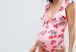 ASOS Maternity | ASOS DESIGN maternity wrap front frill detail .
