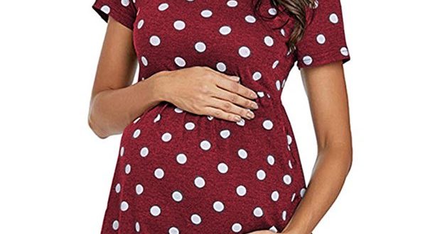 Jchiup - Jchiup women's maternity tops short sleeve side ruching .