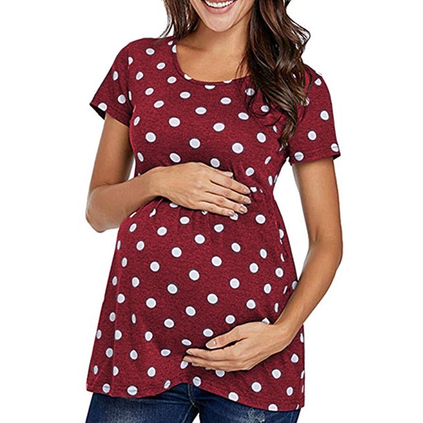 Jchiup - Jchiup women's maternity tops short sleeve side ruching .