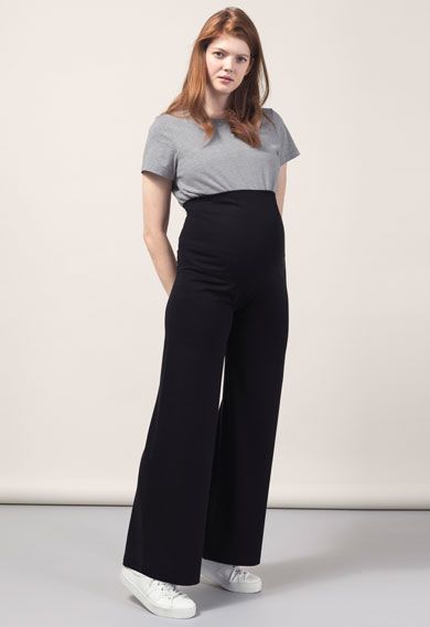 Once-on-never-off wide pants, Black M | Maternity trousers, Wide .