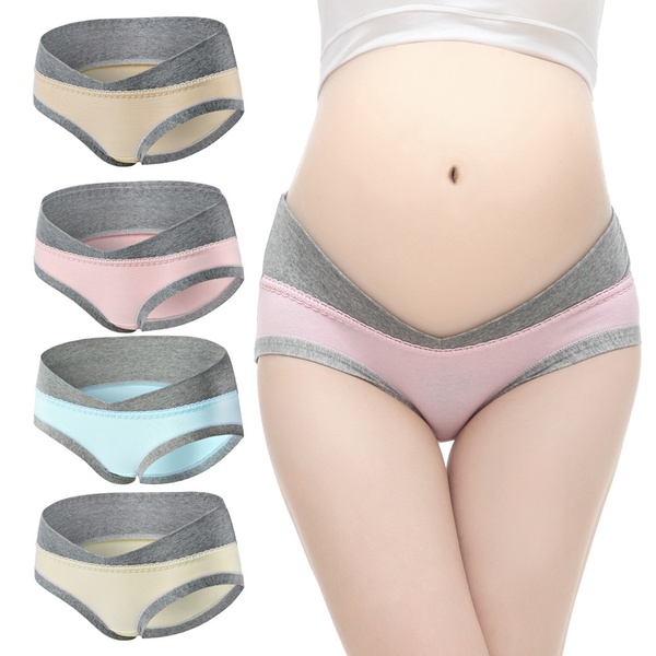 Cotton Pregnant Women Underwear U-Shaped Low Waist Maternity .