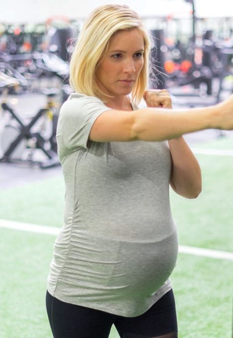 Perfect Active Tee in Grey | Maternity workout clothes, Maternity .