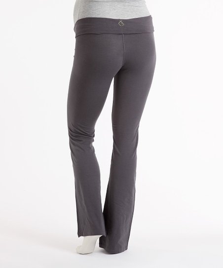 Gray Plus-Size Maternity Yoga Pants | Zuli