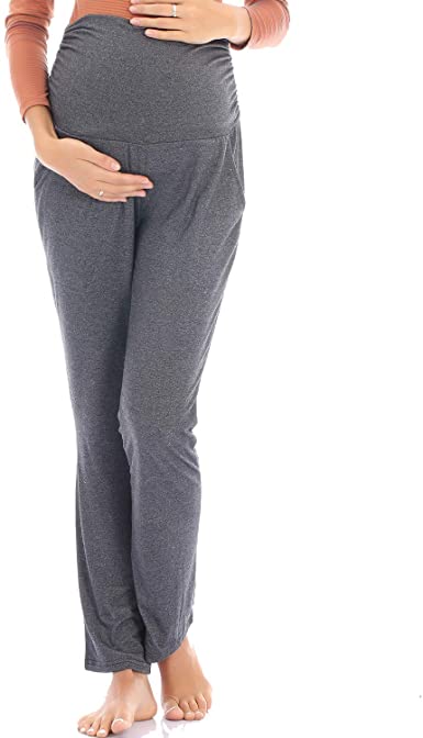 Amazon.com: YIWOZA Women's Maternity Yoga Pants Over The Belly .