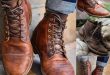 Retro Men's Leather Martin Boots Combat Lace Up Military Army .